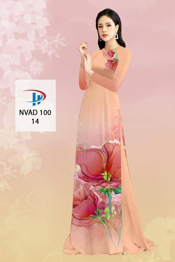 Vải Áo Dài Hoa In 3D Kiểu Mới AD NVAD100 54 Vải Áo Dài Hoa In 3D Kiểu Mới AD NVAD100