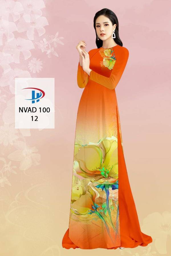 Vải Áo Dài Hoa In 3D Kiểu Mới AD NVAD100 52 Vải Áo Dài Hoa In 3D Kiểu Mới AD NVAD100