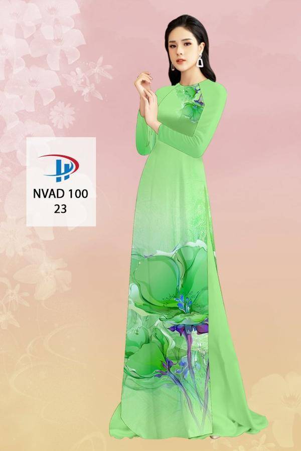 Vải Áo Dài Hoa In 3D Kiểu Mới AD NVAD100 64 Vải Áo Dài Hoa In 3D Kiểu Mới AD NVAD100