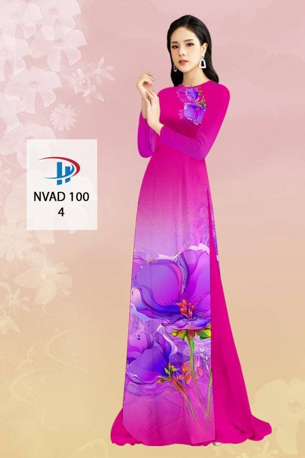 Vải Áo Dài Hoa In 3D Kiểu Mới AD NVAD100 68 Vải Áo Dài Hoa In 3D Kiểu Mới AD NVAD100