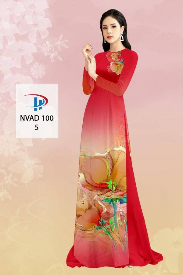 Vải Áo Dài Hoa In 3D Kiểu Mới AD NVAD100 69 Vải Áo Dài Hoa In 3D Kiểu Mới AD NVAD100