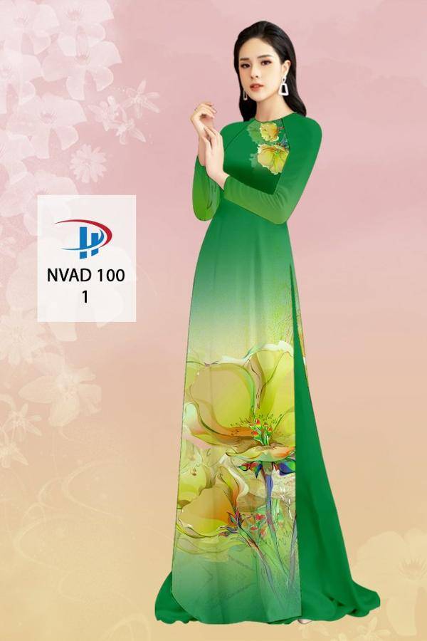 Vải Áo Dài Hoa In 3D Kiểu Mới AD NVAD100 67 Vải Áo Dài Hoa In 3D Kiểu Mới AD NVAD100