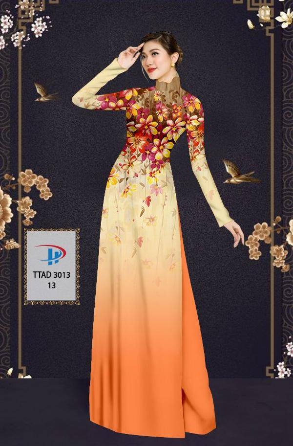 Vải Áo Dài Hoa In 3D Vừa Ra AD TTAD3013 53 Vải Áo Dài Hoa In 3D Vừa Ra  AD TTAD3013