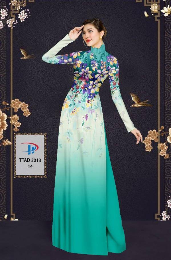 Vải Áo Dài Hoa In 3D Vừa Ra AD TTAD3013 54 Vải Áo Dài Hoa In 3D Vừa Ra  AD TTAD3013