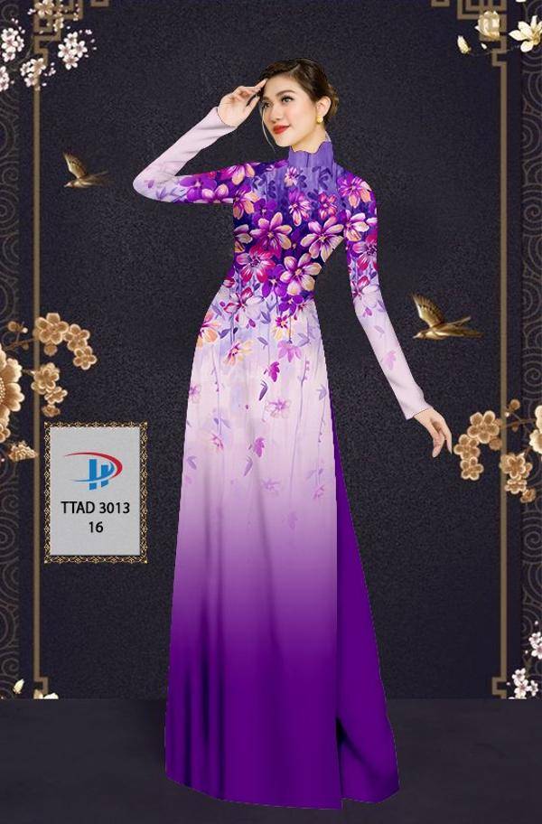 Vải Áo Dài Hoa In 3D Vừa Ra AD TTAD3013 56 Vải Áo Dài Hoa In 3D Vừa Ra  AD TTAD3013