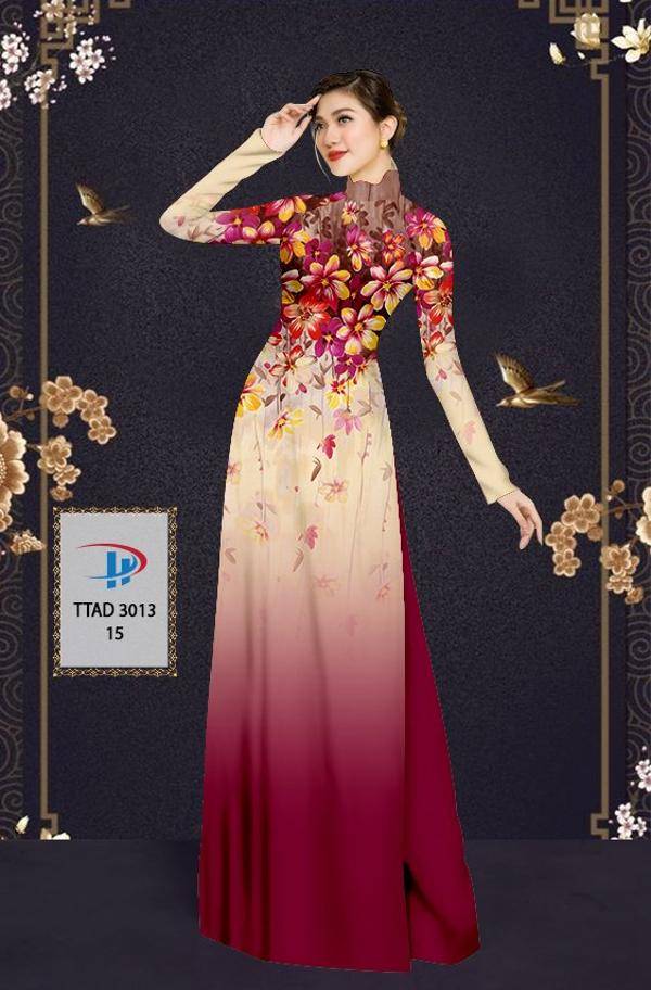 Vải Áo Dài Hoa In 3D Vừa Ra AD TTAD3013 55 Vải Áo Dài Hoa In 3D Vừa Ra  AD TTAD3013