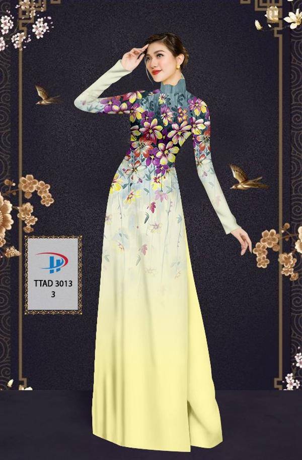 Vải Áo Dài Hoa In 3D Vừa Ra AD TTAD3013 61 Vải Áo Dài Hoa In 3D Vừa Ra  AD TTAD3013