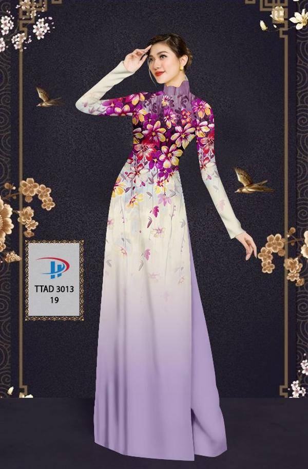 Vải Áo Dài Hoa In 3D Vừa Ra AD TTAD3013 59 Vải Áo Dài Hoa In 3D Vừa Ra  AD TTAD3013