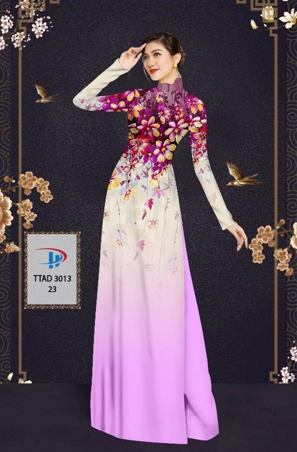 Vải Áo Dài Hoa In 3D Vừa Ra AD TTAD3013 64 Vải Áo Dài Hoa In 3D Vừa Ra  AD TTAD3013