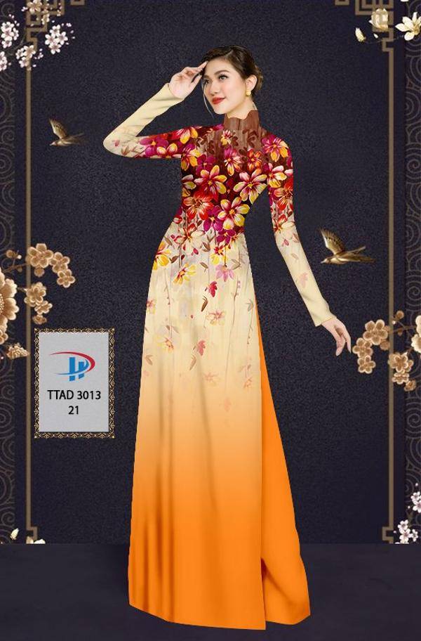 Vải Áo Dài Hoa In 3D Vừa Ra AD TTAD3013 62 Vải Áo Dài Hoa In 3D Vừa Ra  AD TTAD3013