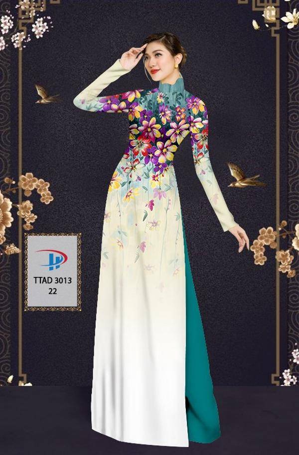 Vải Áo Dài Hoa In 3D Vừa Ra AD TTAD3013 63 Vải Áo Dài Hoa In 3D Vừa Ra  AD TTAD3013