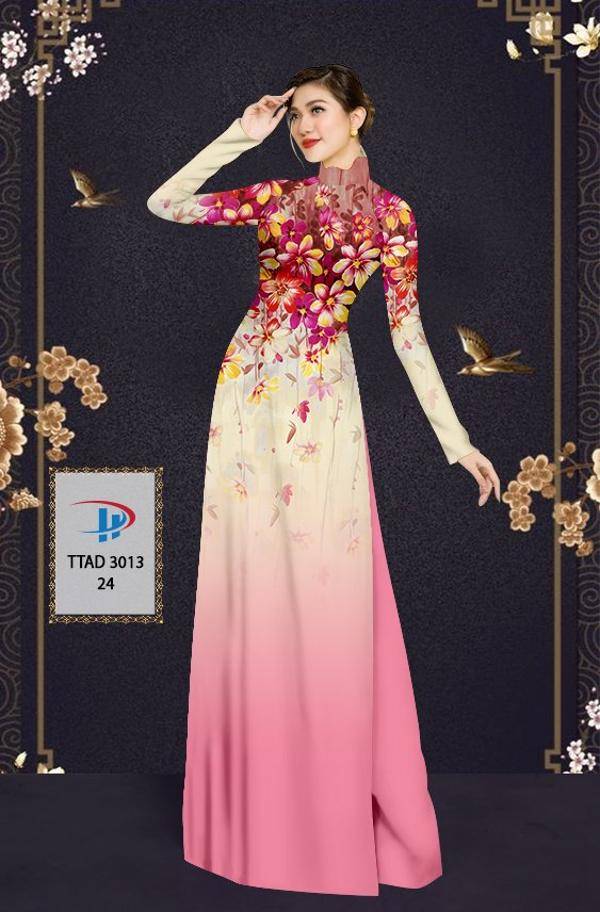 Vải Áo Dài Hoa In 3D Vừa Ra AD TTAD3013 65 Vải Áo Dài Hoa In 3D Vừa Ra  AD TTAD3013