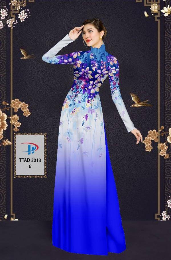 Vải Áo Dài Hoa In 3D Vừa Ra AD TTAD3013 70 Vải Áo Dài Hoa In 3D Vừa Ra  AD TTAD3013