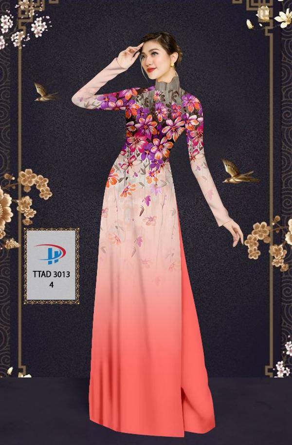 Vải Áo Dài Hoa In 3D Vừa Ra AD TTAD3013 68 Vải Áo Dài Hoa In 3D Vừa Ra  AD TTAD3013