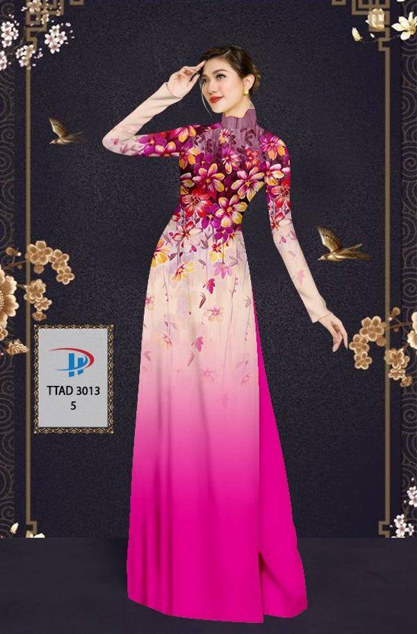 Vải Áo Dài Hoa In 3D Vừa Ra AD TTAD3013 69 Vải Áo Dài Hoa In 3D Vừa Ra  AD TTAD3013