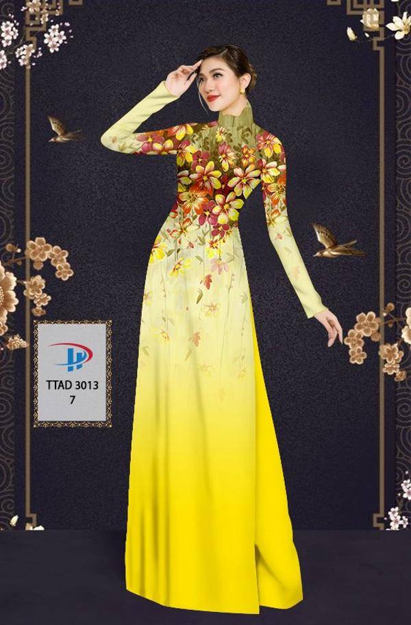 Vải Áo Dài Hoa In 3D Vừa Ra AD TTAD3013 71 Vải Áo Dài Hoa In 3D Vừa Ra  AD TTAD3013