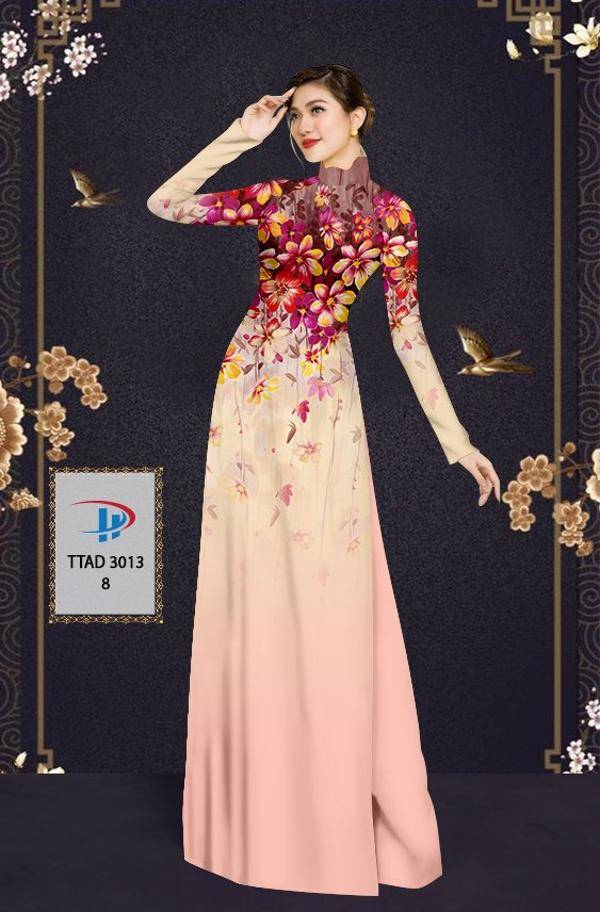 Vải Áo Dài Hoa In 3D Vừa Ra AD TTAD3013 72 Vải Áo Dài Hoa In 3D Vừa Ra  AD TTAD3013