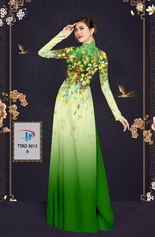 Vải Áo Dài Hoa In 3D Vừa Ra AD TTAD3013 73 Vải Áo Dài Hoa In 3D Vừa Ra  AD TTAD3013