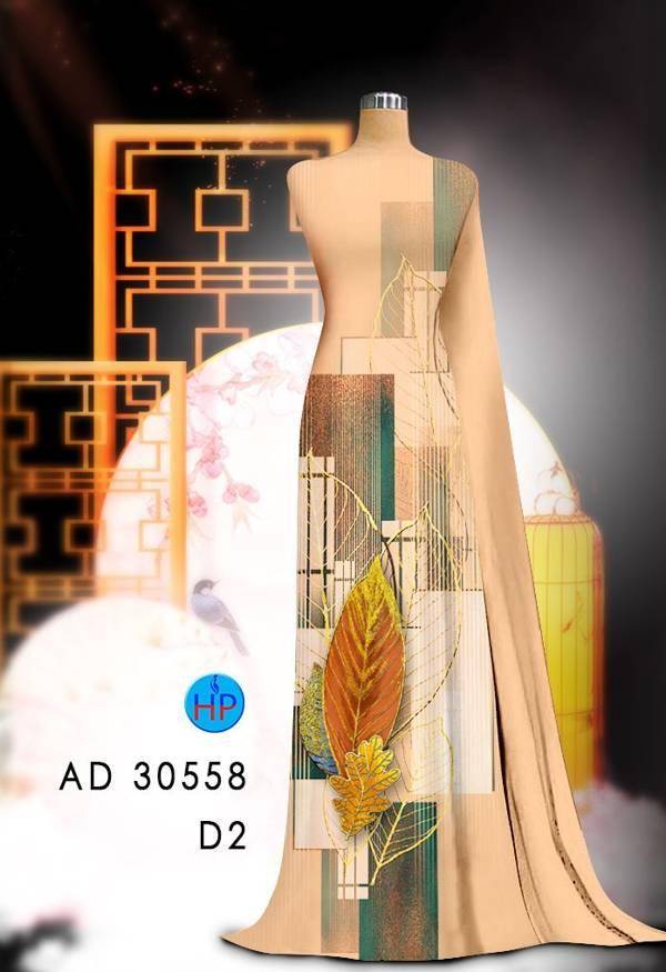 Vải Áo Dài Hình Lá Kiểu Mới AD 30558 37 Vải Áo Dài Hình Lá Kiểu Mới AD 30558