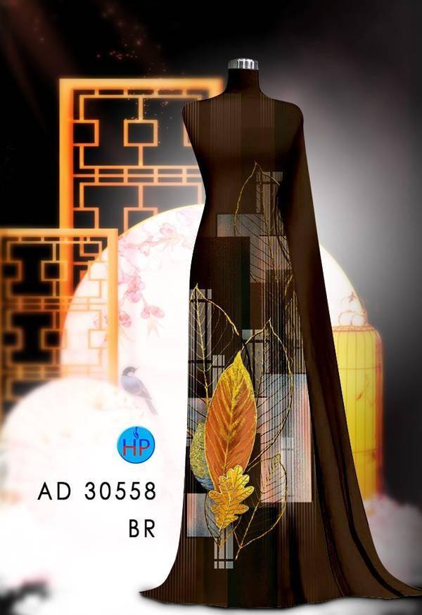 Vải Áo Dài Hình Lá Kiểu Mới AD 30558 38 Vải Áo Dài Hình Lá Kiểu Mới AD 30558