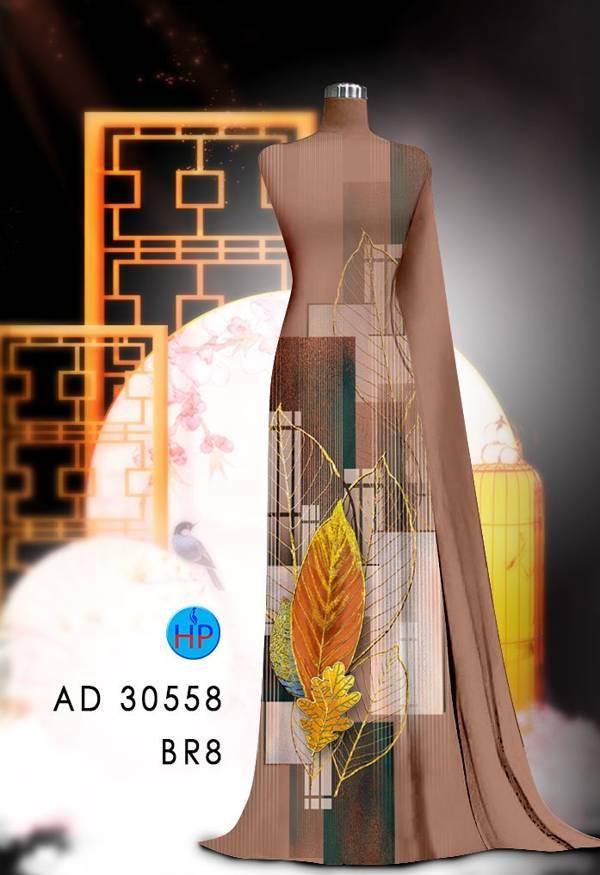 Vải Áo Dài Hình Lá Kiểu Mới AD 30558 39 Vải Áo Dài Hình Lá Kiểu Mới AD 30558