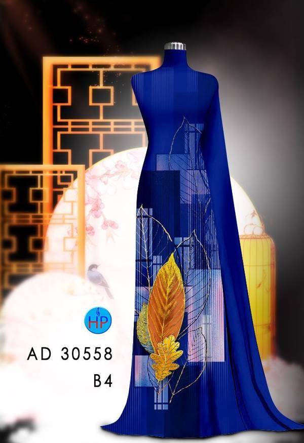 Vải Áo Dài Hình Lá Kiểu Mới AD 30558 40 Vải Áo Dài Hình Lá Kiểu Mới AD 30558