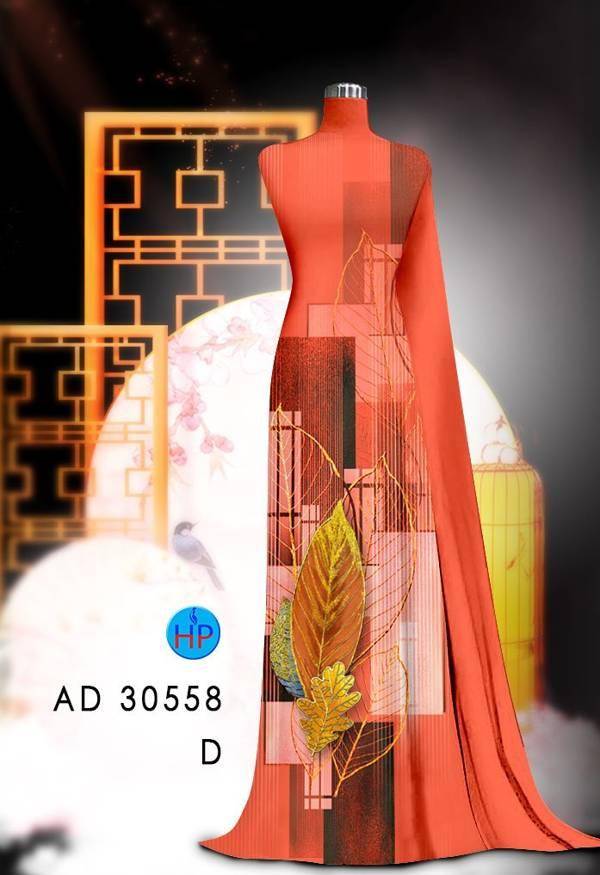 Vải Áo Dài Hình Lá Kiểu Mới AD 30558 41 Vải Áo Dài Hình Lá Kiểu Mới AD 30558