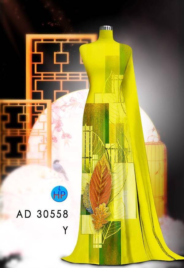 Vải Áo Dài Hình Lá Kiểu Mới AD 30558 50 Vải Áo Dài Hình Lá Kiểu Mới AD 30558
