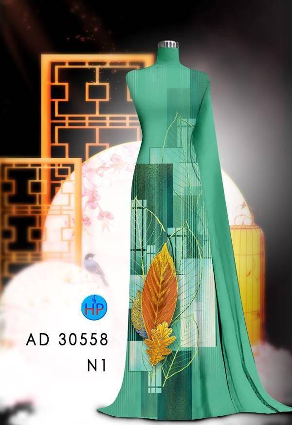 Vải Áo Dài Hình Lá Kiểu Mới AD 30558 49 Vải Áo Dài Hình Lá Kiểu Mới AD 30558