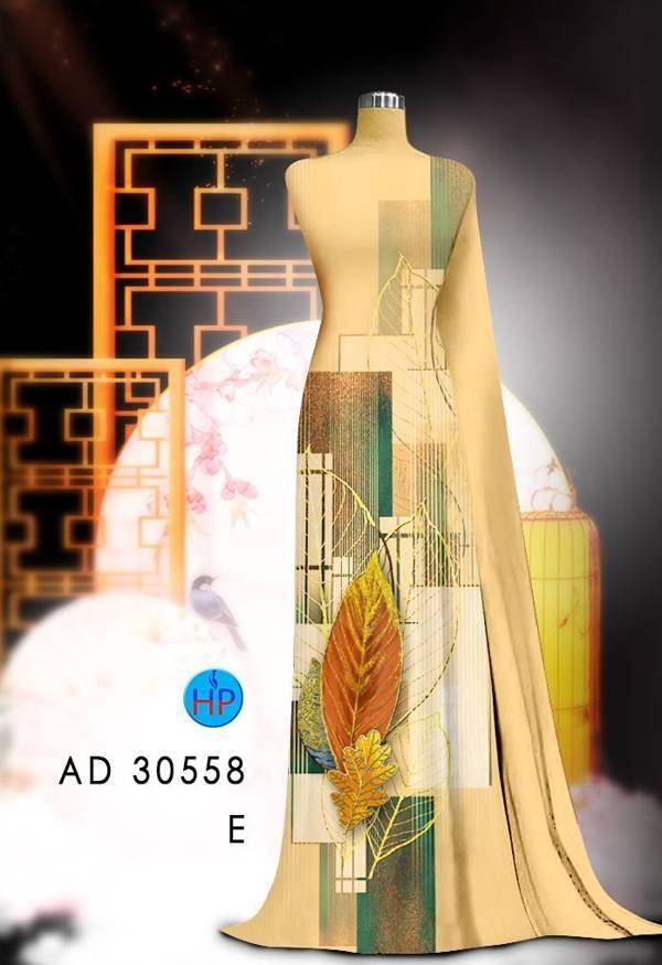 Vải Áo Dài Hình Lá Kiểu Mới AD 30558 51 Vải Áo Dài Hình Lá Kiểu Mới AD 30558