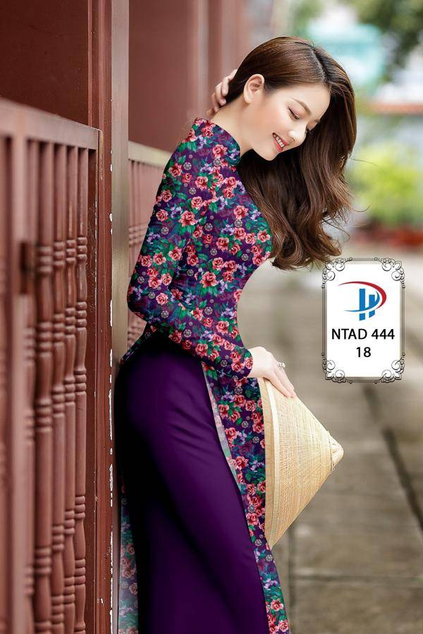 Vải Áo Dài Hoa Đều Mới Ra AD NTAD444