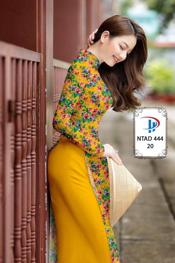 Vải Áo Dài Hoa Đều Mới Ra AD NTAD444