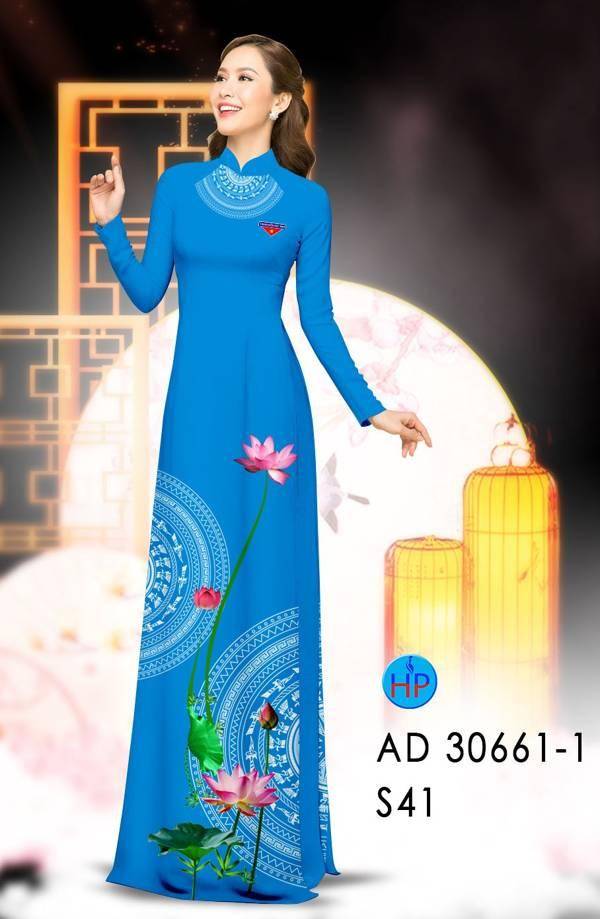 Vải Áo Dài Hoa Sen Và Trống Đồng Vừa Ra AD 30661 48 Vải Áo Dài Hoa Sen Và Trống Đồng Vừa Ra AD 30661