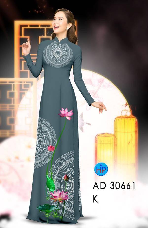 Vải Áo Dài Hoa Sen Và Trống Đồng Vừa Ra AD 30661 65 Vải Áo Dài Hoa Sen Và Trống Đồng Vừa Ra AD 30661