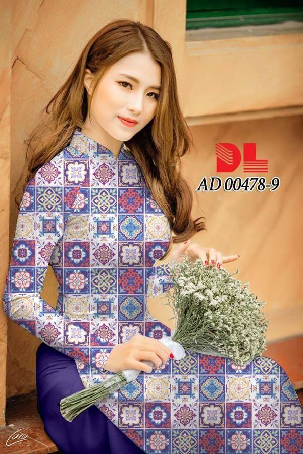 Vải Áo Dài Hoa Văn Cô Ba Sài Gòn Mới Ra AD 00478