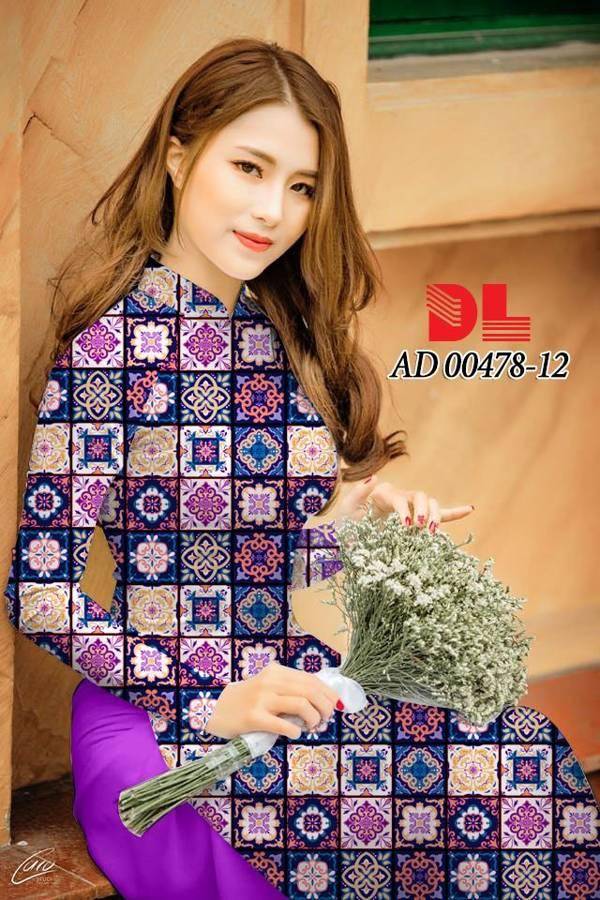 Vải Áo Dài Hoa Văn Cô Ba Sài Gòn Mới Ra AD 00478