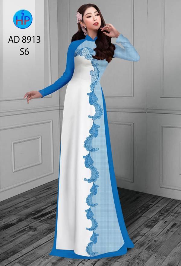 Vải Áo Dài Hoa Văn Kiểu Mới AD 8913