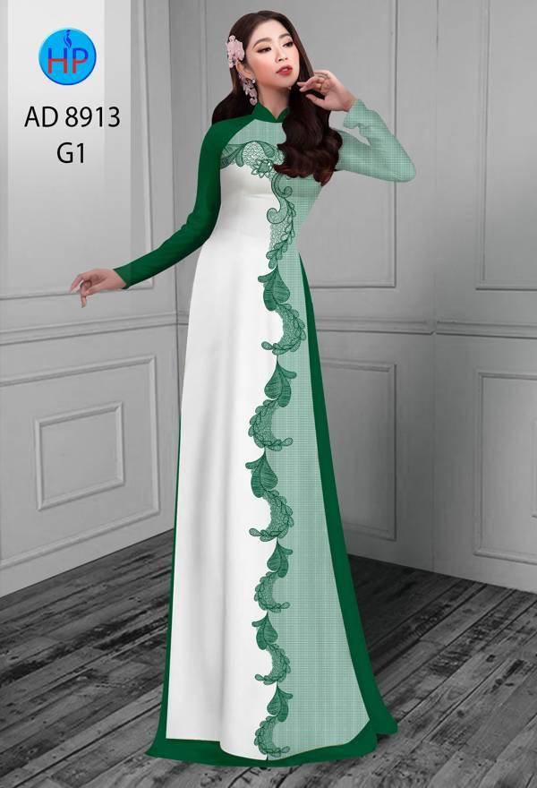 Vải Áo Dài Hoa Văn Kiểu Mới AD 8913