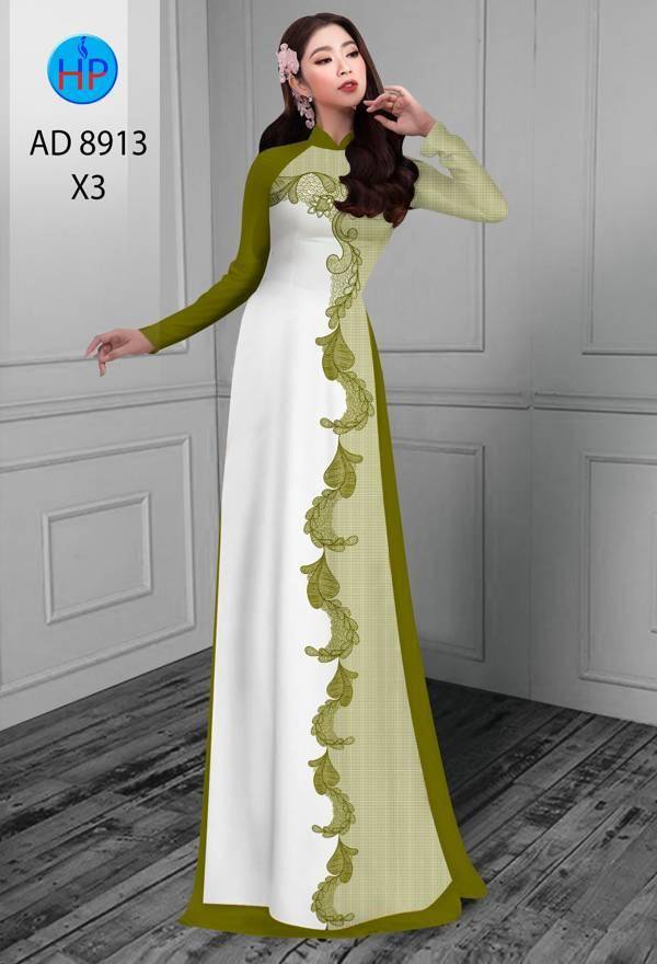 Vải Áo Dài Hoa Văn Kiểu Mới AD 8913