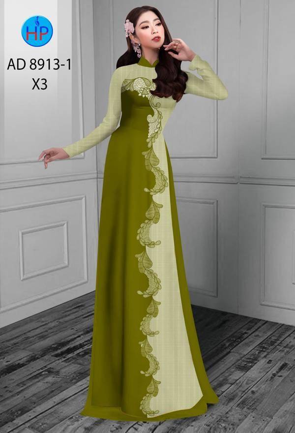 Vải Áo Dài Hoa Văn Kiểu Mới AD 8913