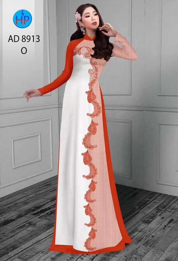 Vải Áo Dài Hoa Văn Kiểu Mới AD 8913