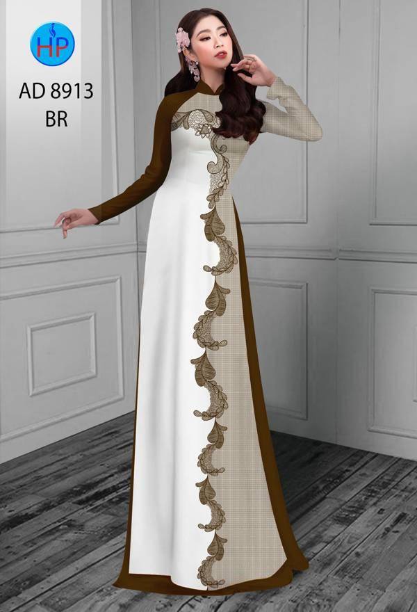 Vải Áo Dài Hoa Văn Kiểu Mới AD 8913