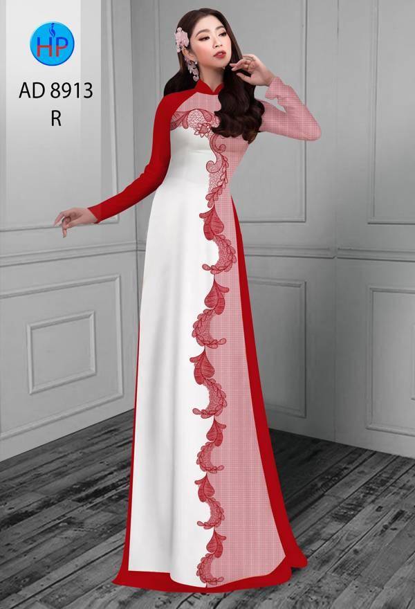 Vải Áo Dài Hoa Văn Kiểu Mới AD 8913