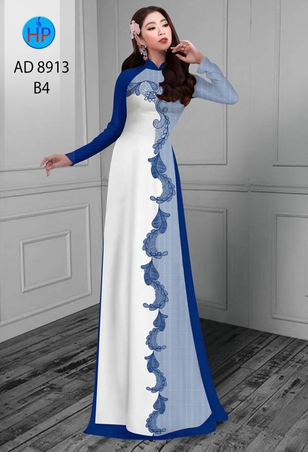 Vải Áo Dài Hoa Văn Kiểu Mới AD 8913