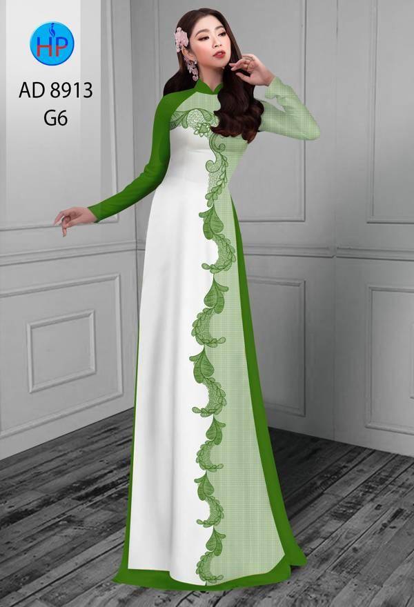 Vải Áo Dài Hoa Văn Kiểu Mới AD 8913