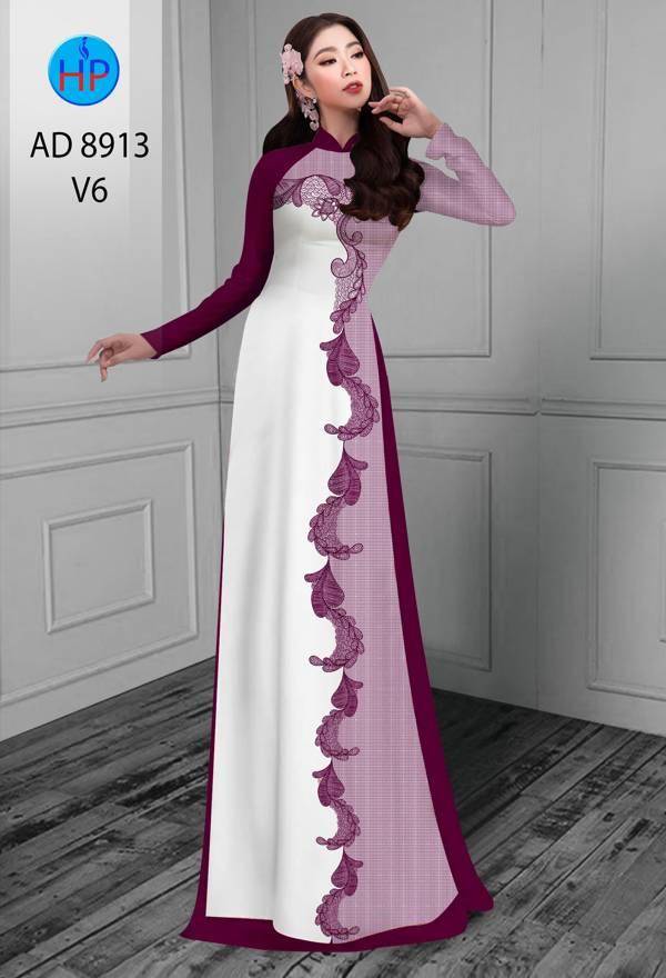 Vải Áo Dài Hoa Văn Kiểu Mới AD 8913