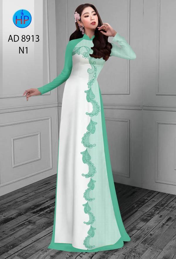 Vải Áo Dài Hoa Văn Kiểu Mới AD 8913