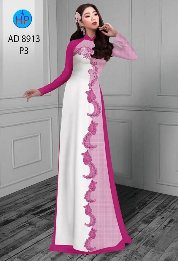 Vải Áo Dài Hoa Văn Kiểu Mới AD 8913