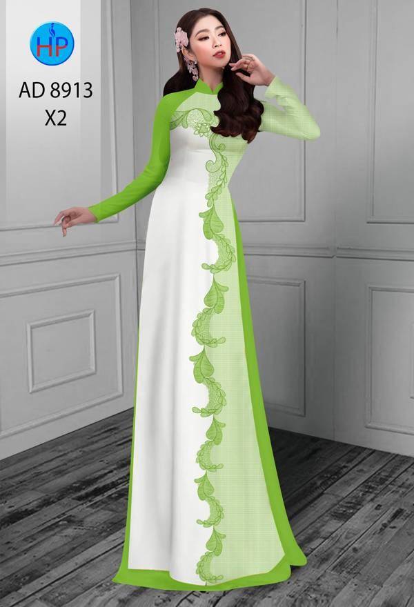 Vải Áo Dài Hoa Văn Kiểu Mới AD 8913
