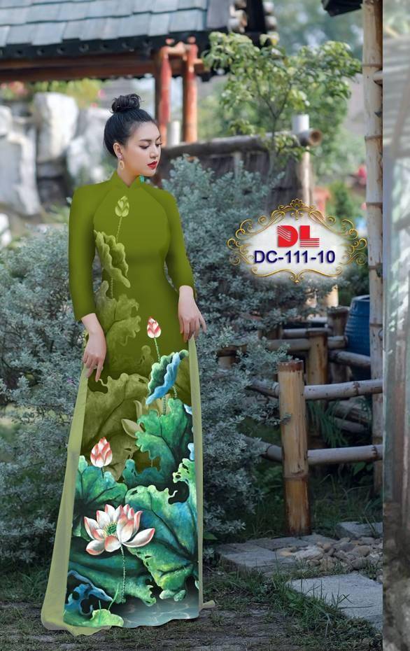 Vải Áo Dài Hoa Sen Thiết Kế 2021 AD DC111 30 Vải Áo Dài Hoa Sen Thiết Kế 2021 AD DC111